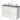 Modulo Plato Vanity units for countertop basin | 120 cm High-gloss white Handle-less front Mid grey worktop 4 high drawers BMK14-00114