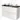Modulo Plato Vanity units for countertop basin | 120 cm High-gloss white Handle-less front High-gloss black worktop 4 high drawers BMK14-00118