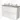 Modulo Plato Vanity units for countertop basin | 120 cm High-gloss white Handle-less front Oak worktop 4 high drawers BMK14-00119