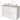 Modulo Plato Vanity units for countertop basin | 120 cm High-gloss white Handle-less front Light grey oak worktop 4 high drawers BMK14-00120