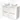 Modulo Plato Vanity units for countertop basin | 120 cm Matte white Flat front Matte white worktop 4 high drawers BMK14-00130