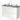 Modulo Plato Vanity units for countertop basin | 120 cm Matte white Handle-less front Mid grey worktop 4 high drawers BMK14-00156