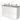 Modulo Plato Vanity units for countertop basin | 120 cm Matte white Handle-less front Oak worktop 4 high drawers BMK14-00161