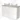 Modulo Plato Vanity units for countertop basin | 120 cm Matte white Handle-less front Light grey oak worktop 4 high drawers BMK14-00162
