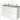 Modulo Plato Vanity units for countertop basin | 120 cm Matte white Handle-less front Grey oak worktop 4 high drawers BMK14-00166