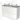 Modulo Plato Vanity units for countertop basin | 120 cm Matte white Handle-less front Light grey concrete worktop 4 high drawers BMK14-00167