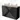 Black bathroom unit with wooden worktop and two white vanity units for countertop wash basins, modern design for stylish bathroom furnishing.