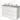 White bathroom furniture set with wood-look worktop, double basins and sleek handle-less drawers, modern design.
