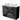 Black bathroom furniture set in wood, with double basin bowls and three drawers; modern design for a stylish bathroom.