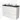 White bathroom unit with two round countertop wash basins, black worktop and three drawers, of sleek design for modern bathrooms.