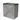 Grey bathroom cabinet with concrete look, two drawers and black basin, modern design and suitable for compact bathrooms.