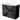 Black bathroom unit with white vanity units with basin, rectangular design, double drawers and sleek, modern finish.