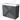 Dark grey bathroom furniture set with two drawers and a white ceramic basin, sleek design for modern bathrooms.