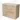 Houten badkamermeubel met twee softclose lades, natuursteen wastafel en metalen grepen, modern design in eikenlook.