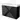 Black double vanity unit with white ceramic sink, modern design, ideal for spacious bathrooms.