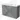 Grey double vanity unit with ceramic sink, four drawers and metal handles, sleek design for modern bathroom.