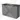 Grey bathroom furniture set with black marble Basin and wood-look panels, ideal for a modern bathroom.