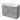 Grijze dubbele wastafelmeubel met vier lades, strak design, perfect voor moderne badkamers.