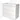 White bathroom unit with three handleless drawers, ceramic basin and sleek design, perfect for a modern bathroom.