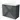 Dark grey bathroom furniture set with three wide drawers and a white ceramic sink top, modern design and sleek design.