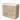 Wooden vanity unit with white sink, three drawers and metal handles; a stylish bathroom unit for modern bathrooms.