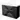Black vanity unit with sleek design, white basin, three wide drawers and modern-finished handles.