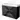 Black vanity unit with white ceramic worktop, three drawers and sleek handles, ideal as modern bathroom storage.