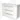 White bathroom unit with three drawers, sleek design and metal handles, ideal for modern bathroom storage.