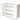 White bathroom unit with three drawers, modern handle rail and built-in basin, ideal for a sleek bathroom design.