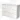 White bathroom cabinet with three handleless drawers, sleek modern design, made of high-gloss white materials.