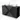 Black bathroom furniture set with two white countertop wash basins, sleek design, suitable for modern bathrooms.