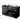 Black bathroom furniture set with double basins, glossy finish and modern design, ideal for a stylish bathroom.