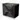 Black bathroom unit with concrete vanity units with basin, modern design, two drawers and sleek metal handles.