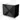 Black bathroom furniture set with two drawers and a white basin, sleek design made of wood, ideal for modern bathrooms.