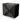 Black bathroom cabinet with concrete-look basin, modern design, double basin drawers and chrome handles, ideal for stylish bathrooms.