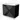 Black wooden bathroom unit with two drawers and white ceramic basin worktop, stylish and modern design.
