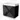 Black bathroom unit with white ceramic basin, modern design with two drawers for practical storage.