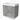 Grey Bathroom cabinet with white basin, two drawers and metal handles; modern design made of durable materials.