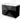 Black bathroom furniture set with glossy finish, two drawers and a white ceramic basin, modern design.