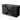Black bathroom furniture set with double basin and marble-look worktop, sleek design, ideal for modern bathrooms.