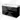 Black glossy bathroom unit with two drawers, integrated vanity units with basin and sleek metal handles. Modern design.