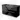 Black bathroom unit with high-gloss finish, double drawers and marble basin worktop, modern design.