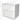 White modern vanity set with two drawers and glossy finish, ideal for stylish bathroom storage.