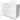 Wit badkamermeubel met twee lades, wandhangend design en subtiele houtnerf, perfect voor een moderne badkamerinrichting.