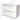 Witte badkamermeubelset met twee ruime lades, strak design, en chromen handgrepen, ideaal voor moderne badkamers.