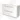 White bathroom unit with two drawers, sleek silver handles, modern style, ideal for any bathroom decor.