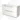 White bathroom unit with 2 drawers, sleek metal handles and glossy finish, ideal for modern bathroom design.