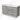 Dubbele wastafelmeubel grijs houtlook, met vier lades en strakke metalen handgrepen, ideaal voor modern badkamerdesign.