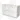 White double vanity unit with four drawers, glossy finish, ideal for a modern bathroom.