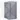Shower enclosure with corner step, grey tone, stainless steel hinges, ideal for modern bathroom design.
